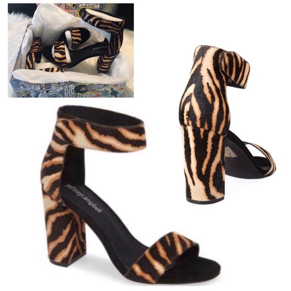 Jeffrey Campbell Zebra Sandal NIB - Picture 2 of 8